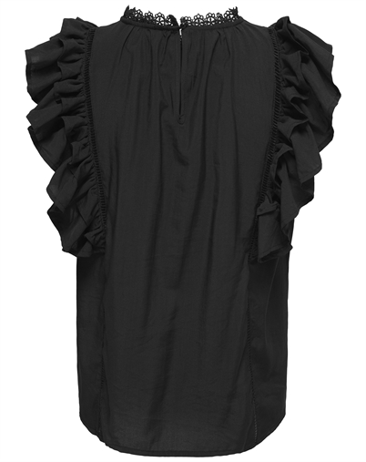 Only - ONLLuna Frill Top - Black